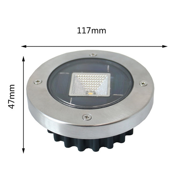 Outdoor Solar Buried Light Household Garden Grass Ground Water-resistant Lamp(Warm Light)
