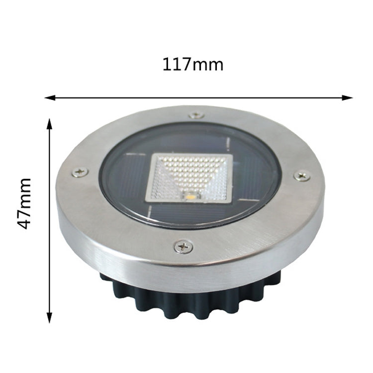 Outdoor Solar Buried Light Household Garden Grass Ground Water-resistant Lamp(Warm Light)