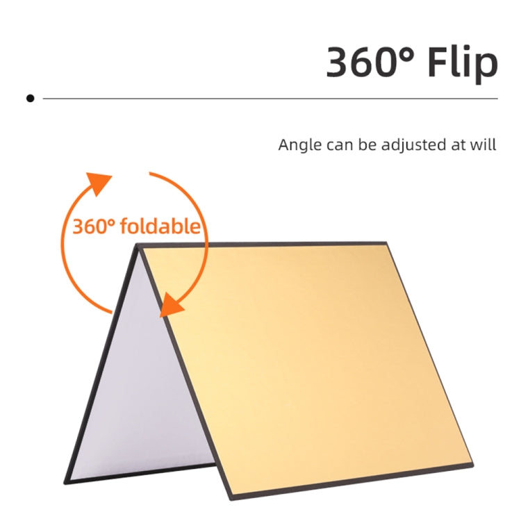 3-in-1 Reflective Board A3 Cardboard Folding Light Diffuser Board (White + Black + Gold)