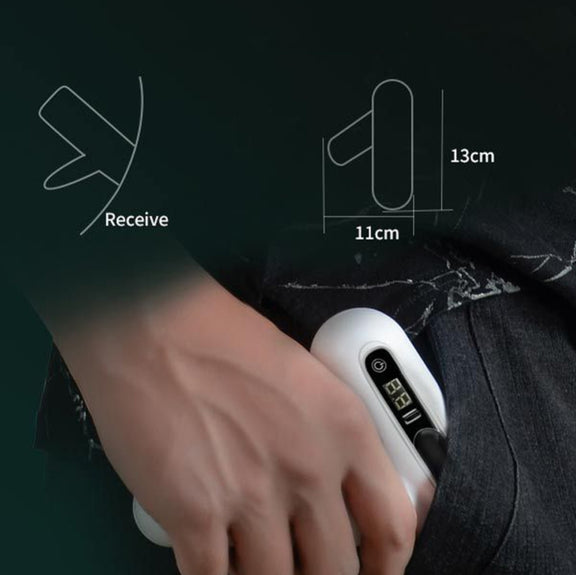 Mini Portable USB Rechargeable Electric Fascia Gun Muscle 12-speed Adjustable LCD Touch Screen Massage Gun