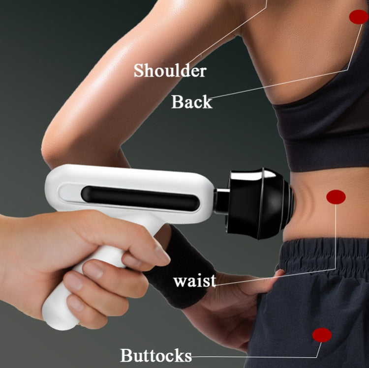 Mini Portable USB Rechargeable Electric Fascia Gun Muscle 12-speed Adjustable LCD Touch Screen Massage Gun