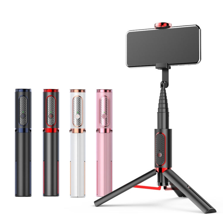 Bluetooth Selfie Stick with Tripod Multi-function Gimbal Mobile Phone Fill Light Live Support(Girl Powder)