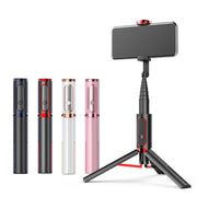 Bluetooth Selfie Stick with Tripod Multi-function Gimbal Mobile Phone Fill Light Live Support(Girl Powder)