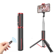 Bluetooth Selfie Stick with Tripod Multi-function Gimbal Mobile Phone Fill Light Live Support(Girl Powder)