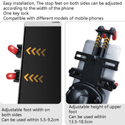 Motorcycle Metal Navigation Mobile Phone Bracket,Style: Thin Tube Fixation (Hand Twist)