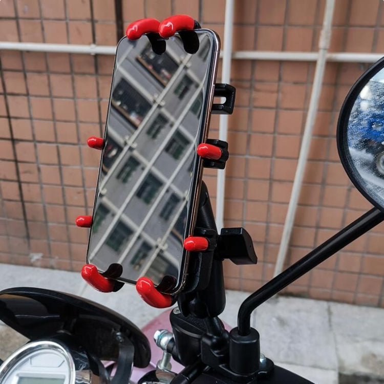 Motorcycle Metal Navigation Mobile Phone Bracket,Style: Thin Tube Fixation (Hand Twist)