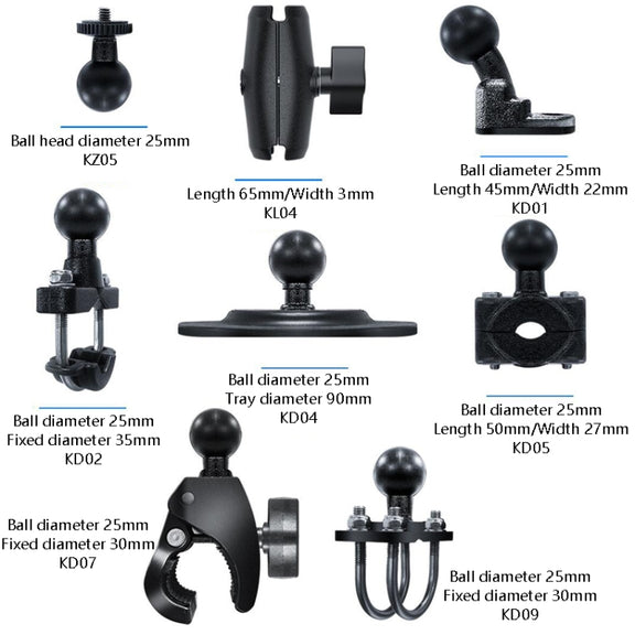 Motorcycle Riding Recorder Bracket Camera Holder, Style: KZ05 + KL04 + KD01