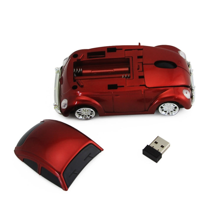 CM0010B 1200 DPI 3-keys Car Shape Wireless Mouse(Red)