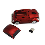 CM0010B 1200 DPI 3-keys Car Shape Wireless Mouse(Red)
