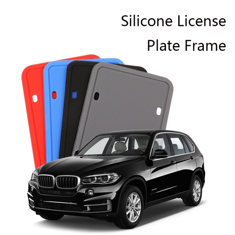 2 Sets Water-resistant Rustproof Non-damaging Car Paint Silicone License Plate Frame, Specification: US Black