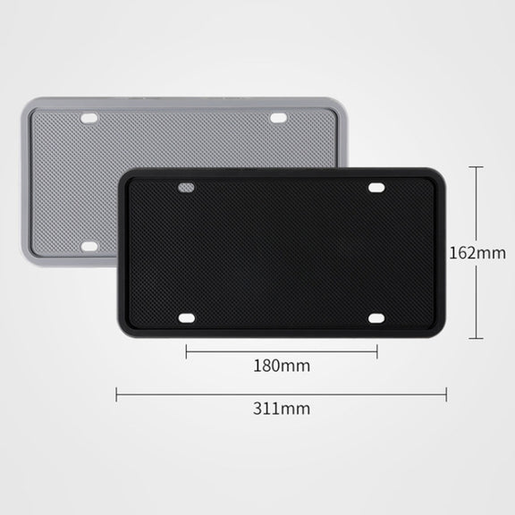2 Sets Water-resistant Rustproof Non-damaging Car Paint Silicone License Plate Frame, Specification: US Black