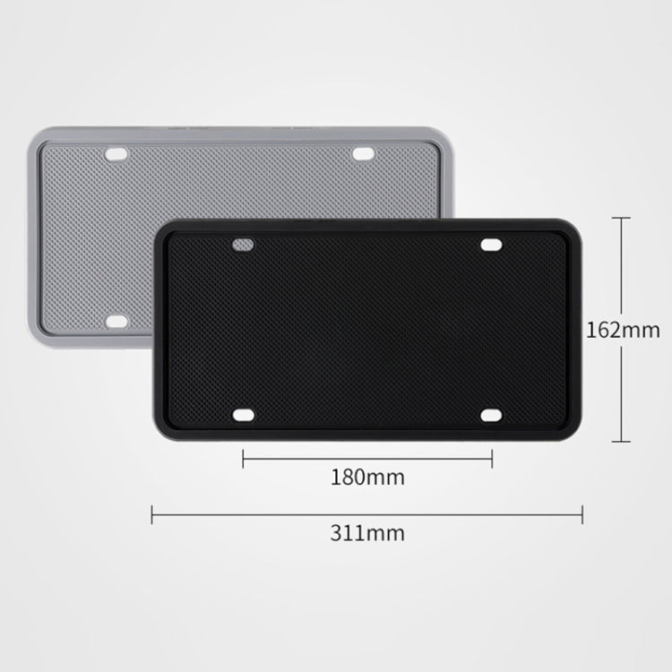 2 Sets Water-resistant Rustproof Non-damaging Car Paint Silicone License Plate Frame, Specification: US Black