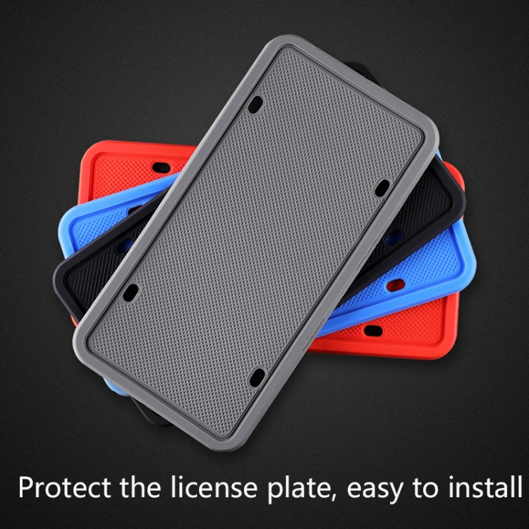2 Sets Water-resistant Rustproof Non-damaging Car Paint Silicone License Plate Frame, Specification: US Black