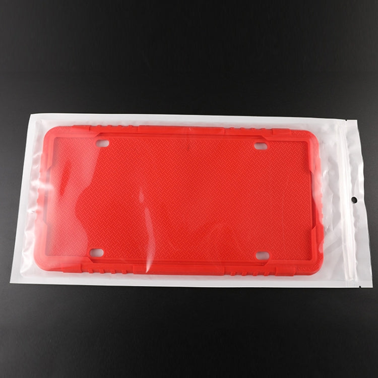 2 Sets Water-resistant Rustproof Non-damaging Car Paint Silicone License Plate Frame, Specification: US Black
