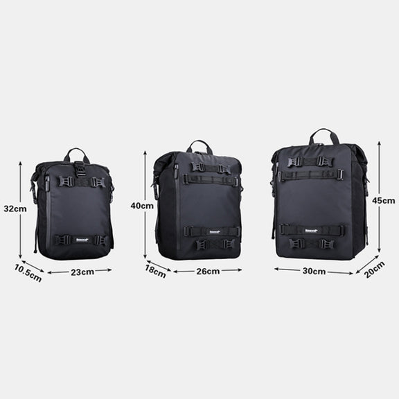 Rhinowalk Multi-Function Motorcycle Rear Seat Bag Combination Rear Shelf Pannier, Colour: Yellow 20L