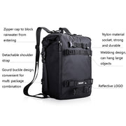 Rhinowalk Multi-Function Motorcycle Rear Seat Bag Combination Rear Shelf Pannier, Colour: Yellow 20L