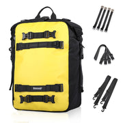 Rhinowalk Multi-Function Motorcycle Rear Seat Bag Combination Rear Shelf Pannier, Colour: Yellow 30L
