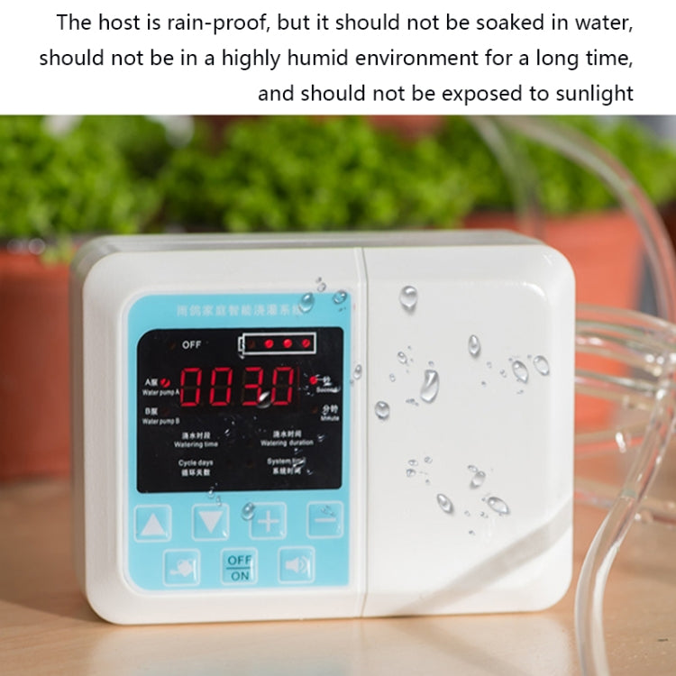 G89456 Solar Intelligent Voice Timing Automatic Flower Watering Device Lazy Plant Dripper, Specification: Single Pump 10 Sets(White)