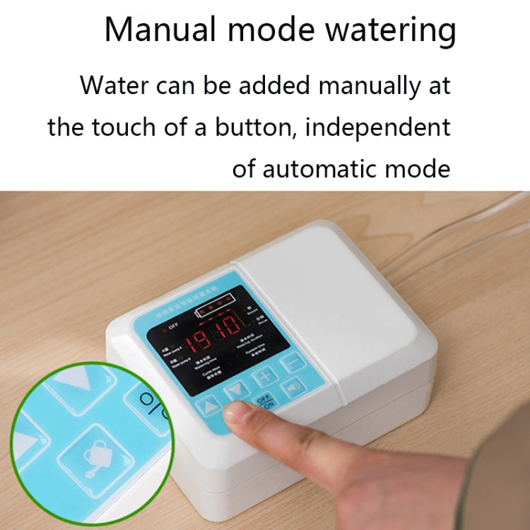 G89456 Solar Intelligent Voice Timing Automatic Flower Watering Device Lazy Plant Dripper, Specification: Single Pump 15 Sets(White)
