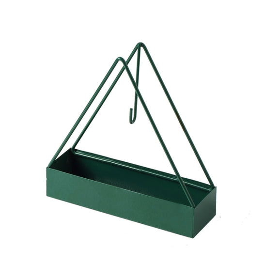 Simple Hangable Wrought Iron Mosquito Coil Holder Portable Fireproof Mosquito Coil Tray Incense Burner Ornaments Triangle ( Ink Green)