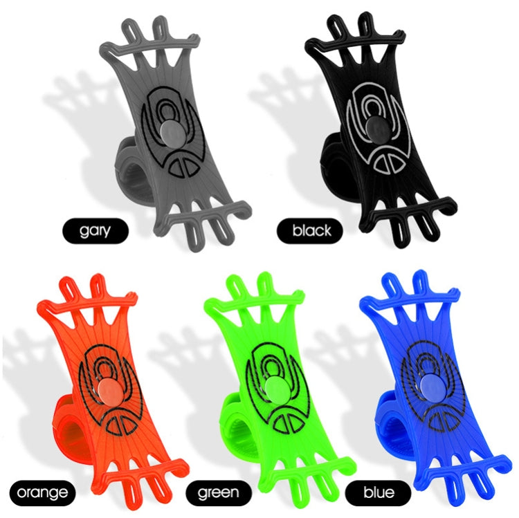 Multifunctional Silicone Bicycle Mobile Phone Holder Motorcycle Riding Navigation Fixed Bracket(Black)