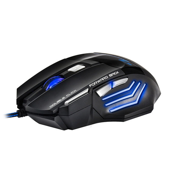 IMICE X7 2400 DPI 7-Key Wired Gaming Mouse with Colorful Breathing Light, Cable Length: 1.8m(Skin Black E-commerce Version)