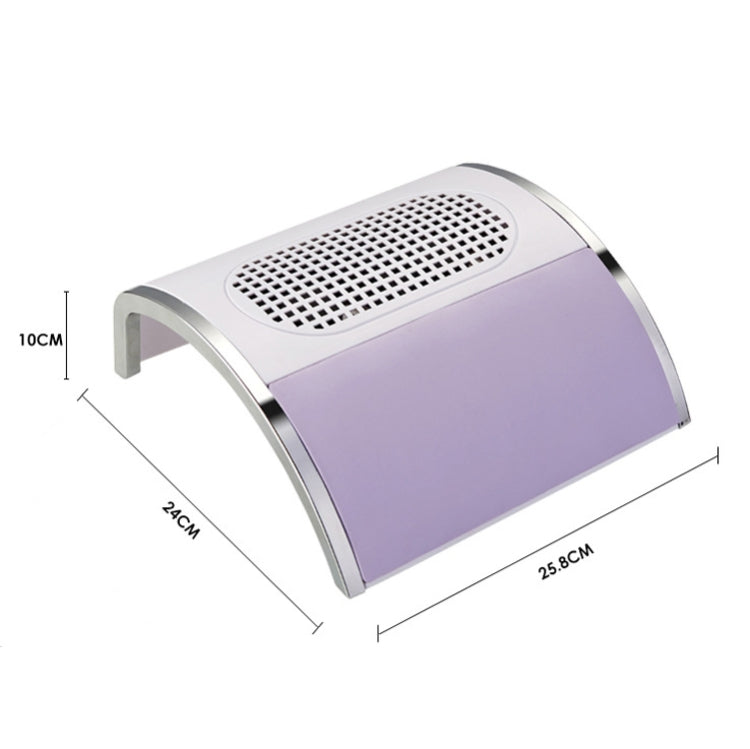 80W Nail Vacuum Cleaner Desktop Fan Vacuum Cleaner,EU Plug(Purple)