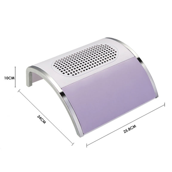 80W Nail Vacuum Cleaner Desktop Fan Vacuum Cleaner,EU Plug(Purple)