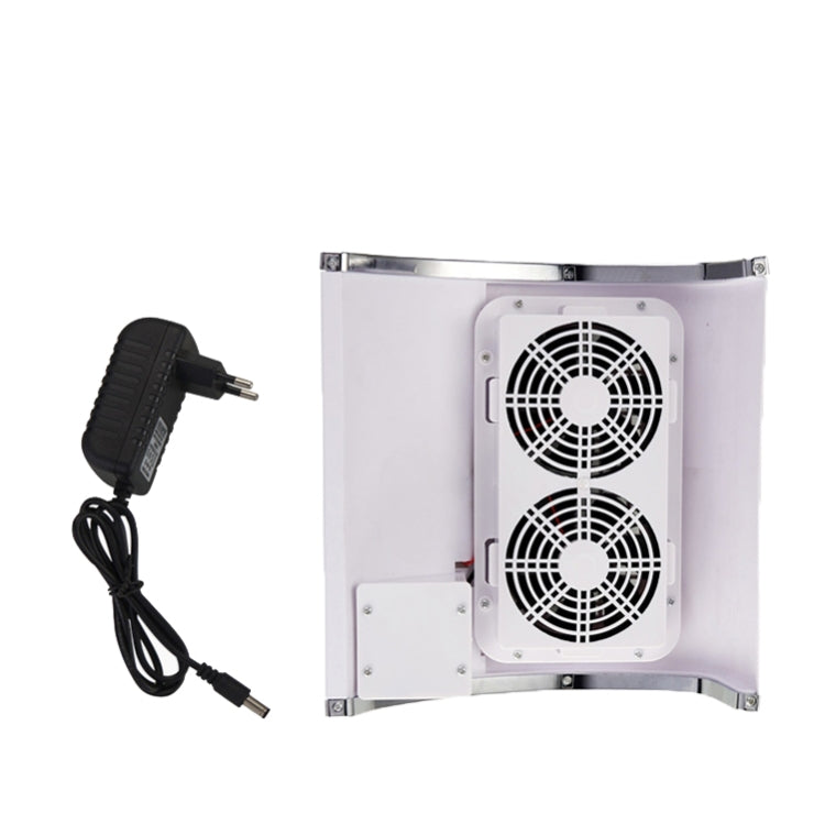 80W Nail Vacuum Cleaner Desktop Fan Vacuum Cleaner,EU Plug(Purple)