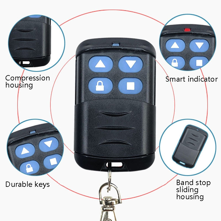 2 PCS Electric Roller Shutter Water-resistant Copy Universal Remote Controller Garage Door Remote Control Key(315MHz)