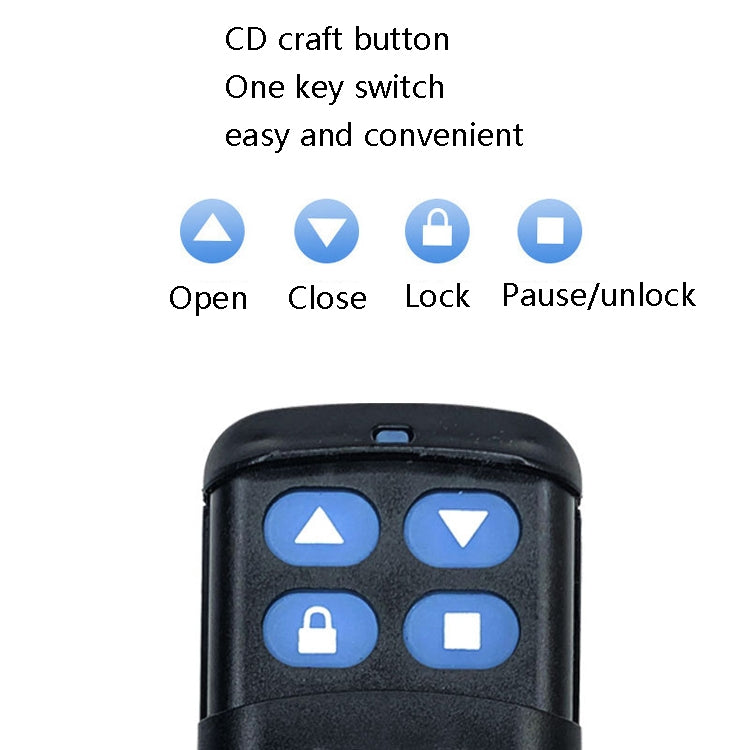 2 PCS Electric Roller Shutter Water-resistant Copy Universal Remote Controller Garage Door Remote Control Key(330MHz)