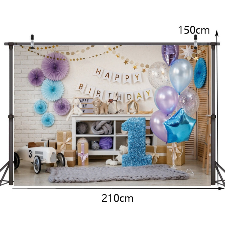 2.1m X 1.5m One Year Old Birthday Photography Background Party Decoration Hanging Cloth(523)