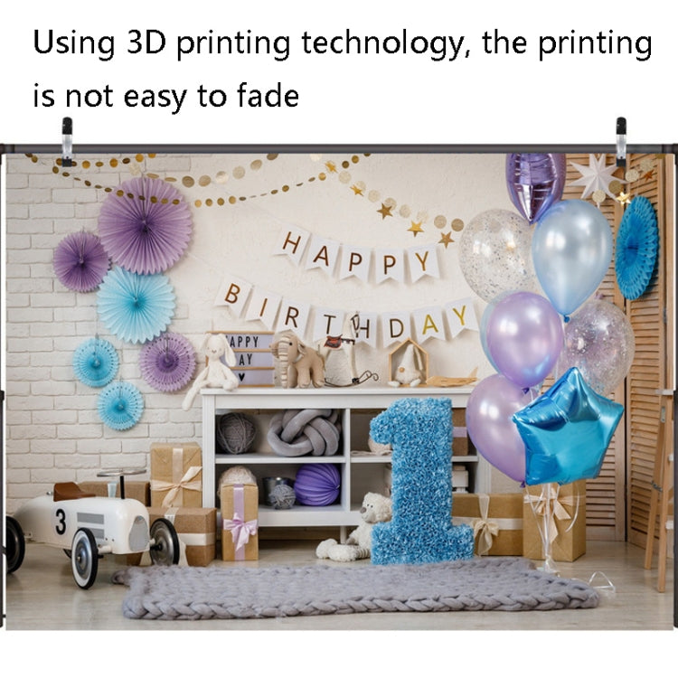 2.1m X 1.5m One Year Old Birthday Photography Background Party Decoration Hanging Cloth(583)