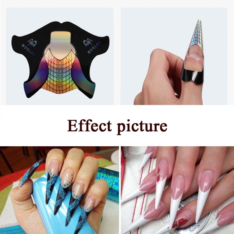 Thickened  300 PCS / Roll Symphony Laser Nail Extension Paper Holder Fish Shape Phototherapy Nail Extension Paper Holder