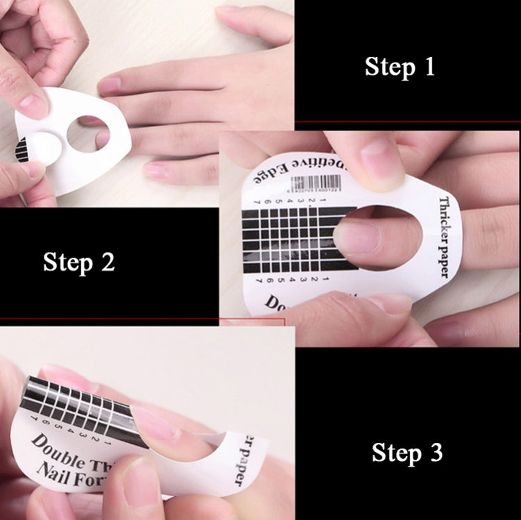 Thickened  300 PCS / Roll Symphony Laser Nail Extension Paper Holder Fish Shape Phototherapy Nail Extension Paper Holder