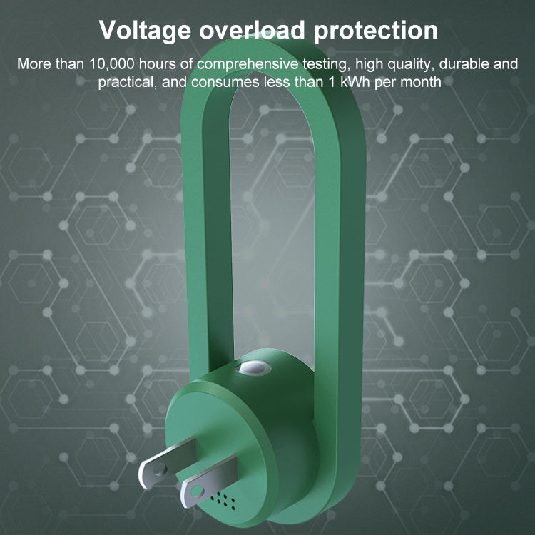 TS-06-13 Ultrasonic Mosquito Repellent Electronic Night Light Mosquito Repellent US Plug(Green)