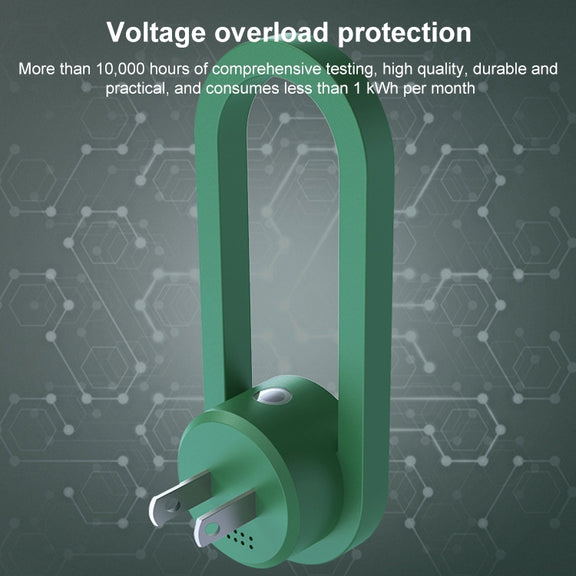 TS-06-13 Ultrasonic Mosquito Repellent Electronic Night Light Mosquito Repellent US Plug(Green)