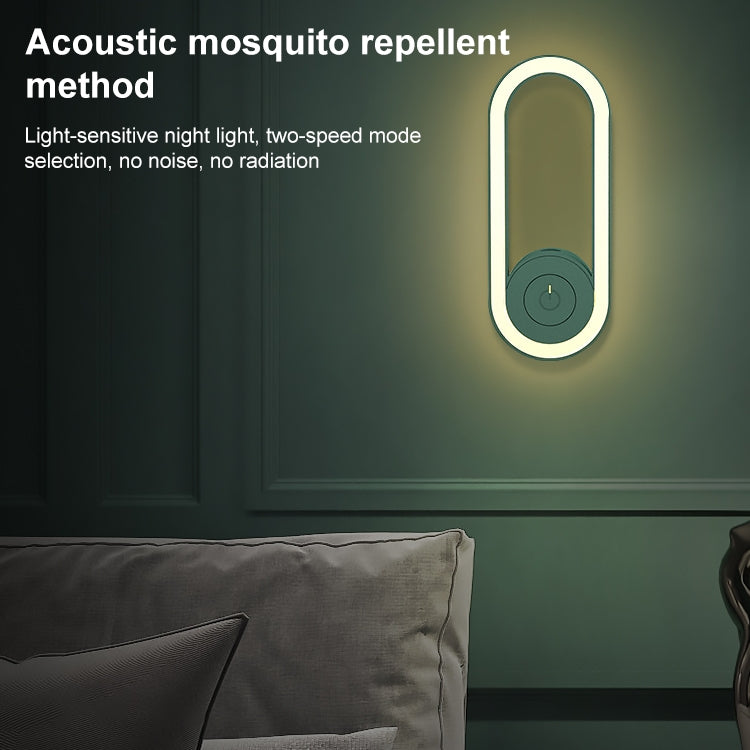 TS-06-13 Ultrasonic Mosquito Repellent Electronic Night Light Mosquito Repellent US Plug(Green)