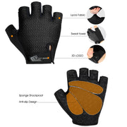WEST BIKING YP0211218 Cycling Breathable Short Gloves Non-Slip Half Finger Gloves, Size: L(Blue)
