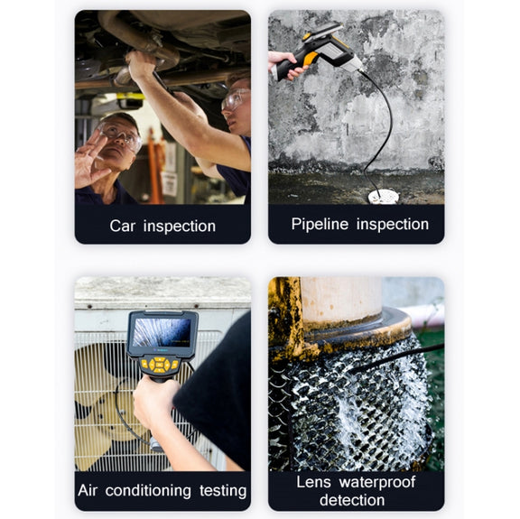 Industrial Dual-Lens Endoscope HD Handheld Screen Pipe Car Inspection Tool, Specification: Line Length 5m