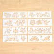 HB-9 Long Series 8 in 1 Drawing Ruler Hand Account Multi-Function Hollow Flower Edge Filling Template(Flowers) - Rulers by PMC TechLife | Online Shopping South Africa | PMC TechLife | Buy Now Pay Later Mobicred