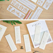 HB-9 Long Series 8 in 1 Drawing Ruler Hand Account Multi-Function Hollow Flower Edge Filling Template(Flowers)