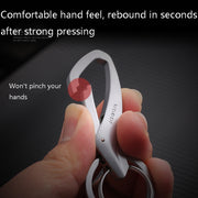 JOBON ZB-197 Car Waist Hanging Keychain Double Ring Metal Keychain(Black)
