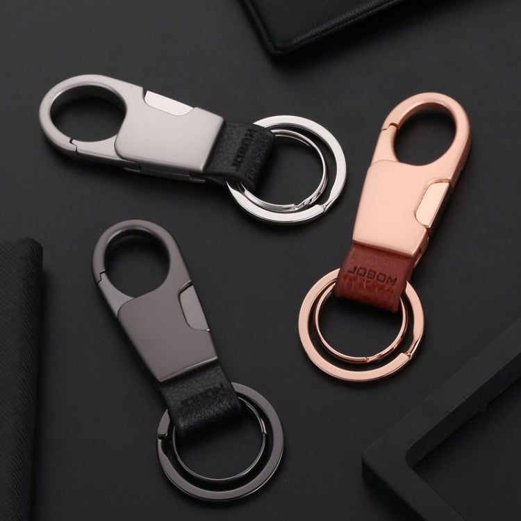 JOBON ZB-028YSK Car Keychain Men Waist Hangs Side Press Keychain(Brown Chrome)