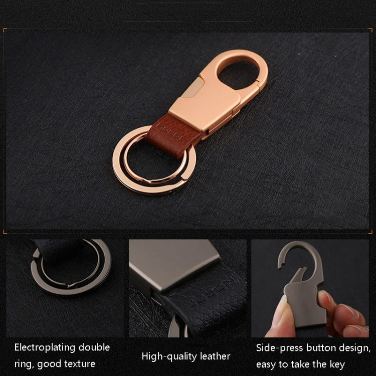 JOBON ZB-028YSK Car Keychain Men Waist Hangs Side Press Keychain(Black Nickel)