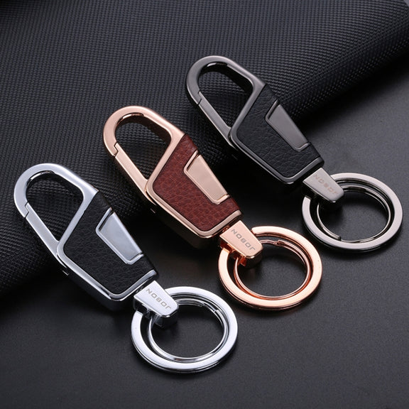 JOBON ZB-6611 Car Keychain Men Waist Hanging Keychain Simple Key Rings(Black)