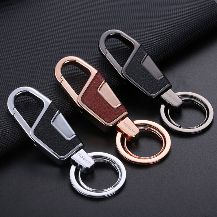 JOBON ZB-6611 Car Keychain Men Waist Hanging Keychain Simple Key Rings(Black)