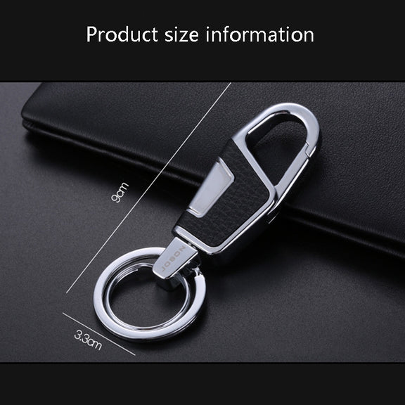 JOBON ZB-6611 Car Keychain Men Waist Hanging Keychain Simple Key Rings(Black)