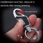 JOBON ZB-6611 Car Keychain Men Waist Hanging Keychain Simple Key Rings(Black)