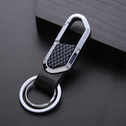 JOBON ZB-106A Business Men Metal Keychain Double Loop Car Pendant Keychain(Brown Chrome)